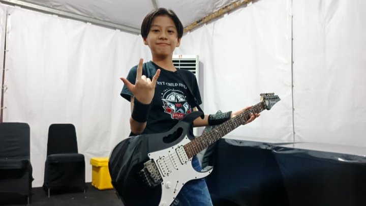 Gavriel, Gitaris Cilik Kota Medan Unjuk Kebolehan di PRSU ke-50 
